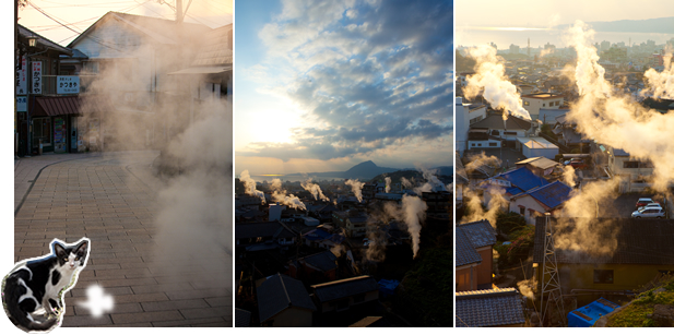 鉄輪の湯けむりの写真